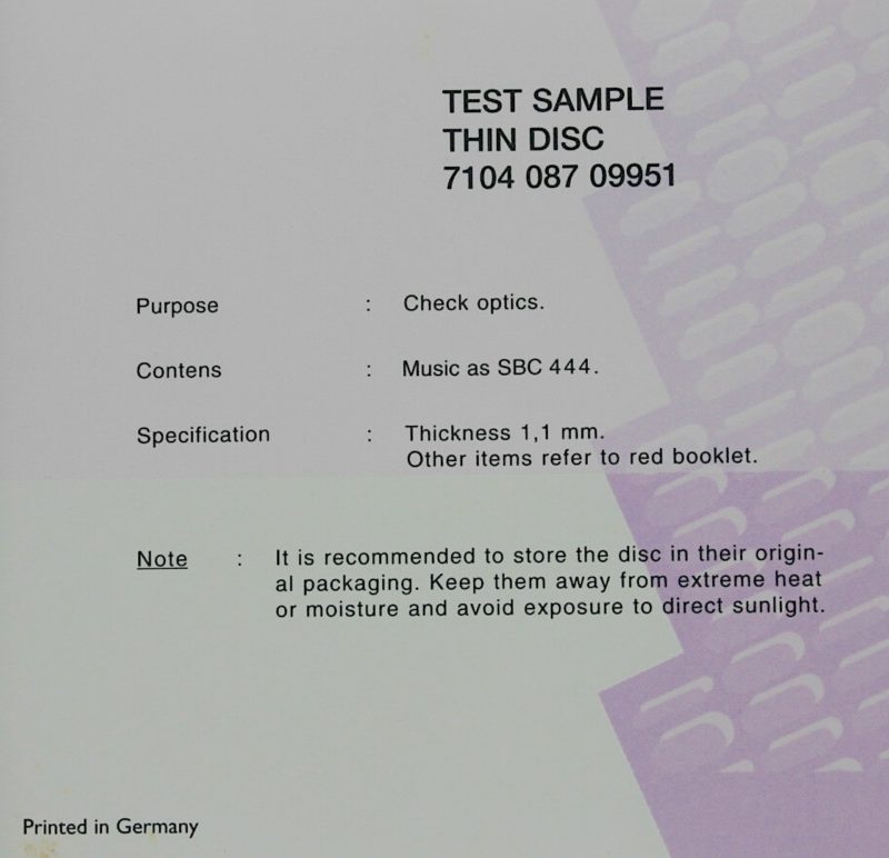 Thin Disc Test CD - Bram Jacobse