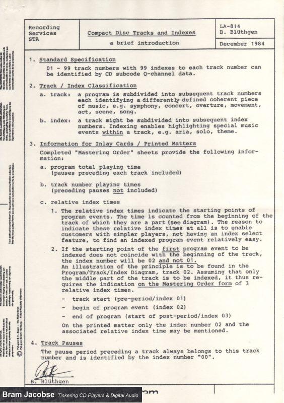 Polygram - Compact Disc Track and Indexes - Bram Jacobse