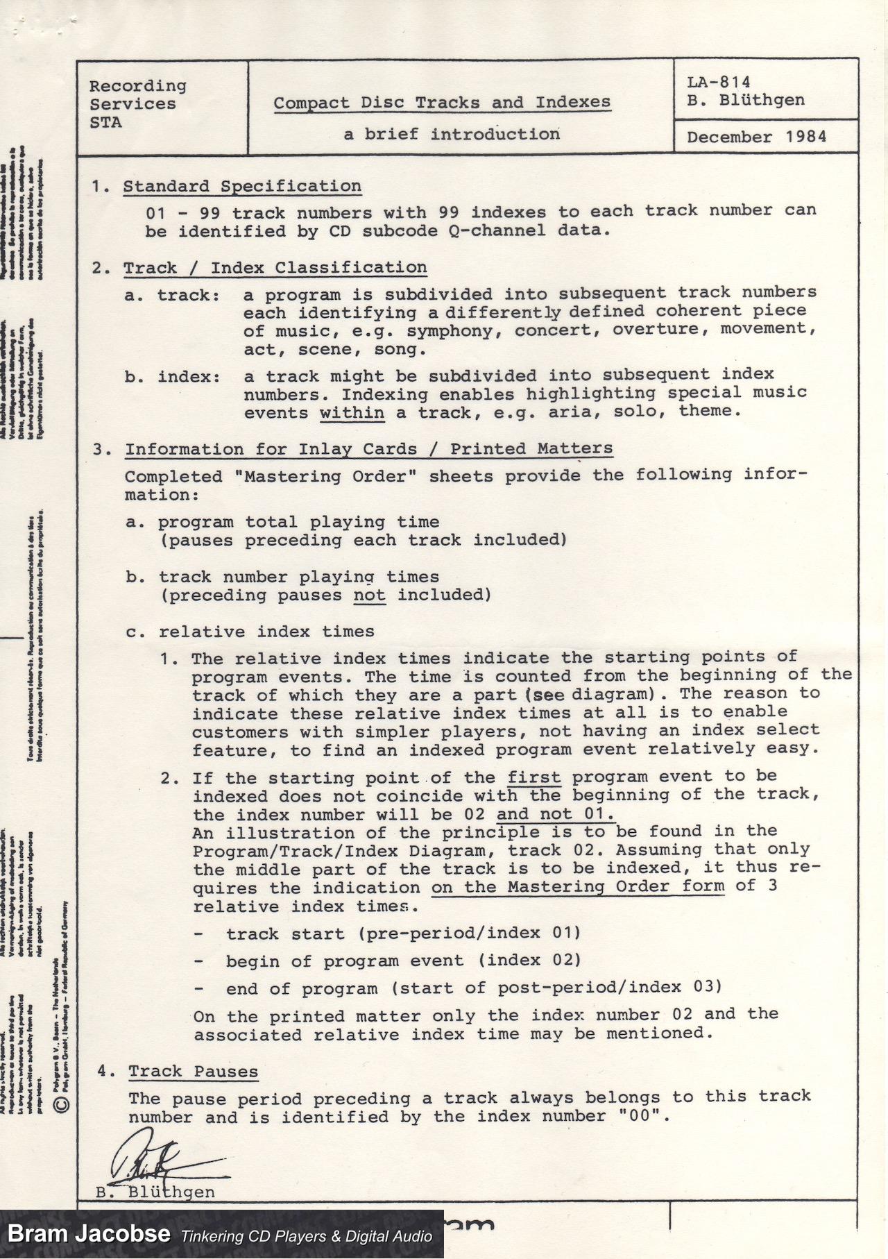 Polygram - Compact Disc Track and Indexes - Bram Jacobse