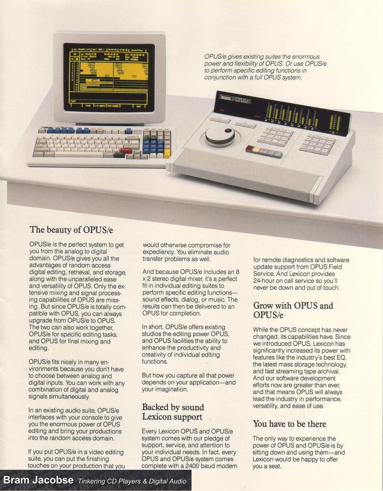 Opus Computer Disc Lexicon - OPUS - Digital Audio Production System 2 - Bram Jacobse