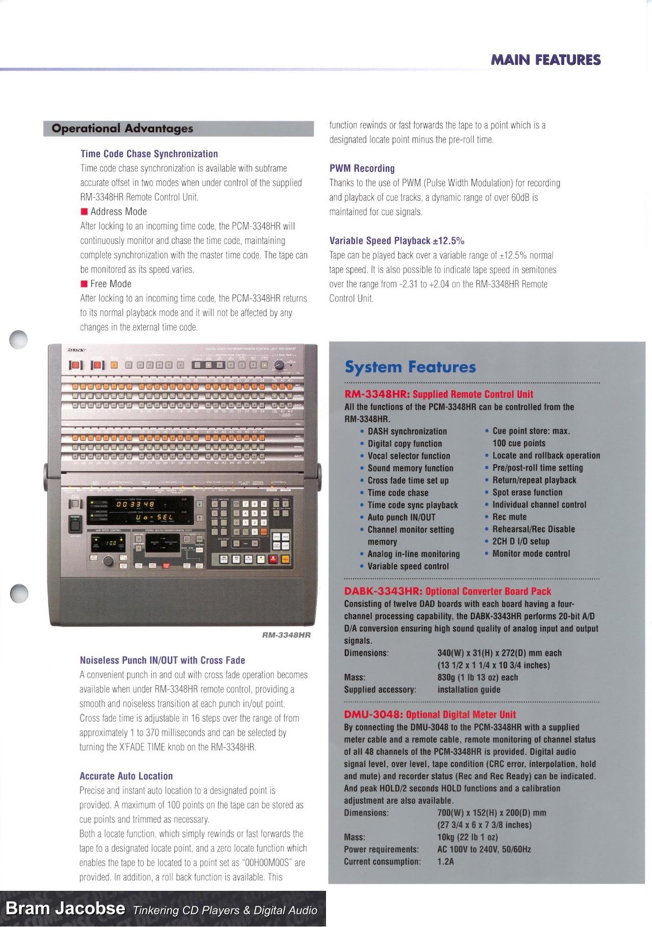 SONY : PCM3348 HR - 48 Channel Digital Audio Recorder - Bram Jacobse